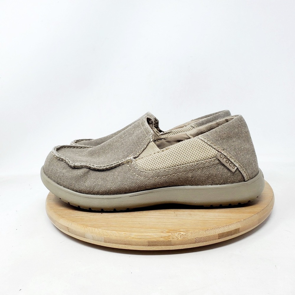 Crocs Santa Cruz Shoes Big Kids 3 Moc Toe Canvas Loafer Casual Surfer Boys Girls
